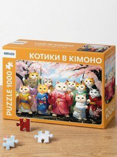 Пазл "Котики в кімоно" 1000 елементів 16421082 фото